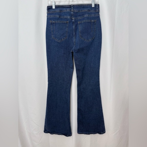 Vigoss Harlow Trouser Flare High Rise Stretchy Jeans With Front Seams Size 7 - Picture 7 of 13